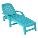 Adjustable Patio Sun Lounger with Weather Resistant Wheels by LJGDeals