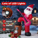 8.4 ft Inflatable Santa Claus with Sound-synced Light Effect and LED Lights by LJGDeals
