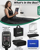 LX17 Portable Infrared Sauna Blanket, Jet Black