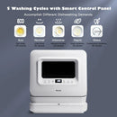 Portable Countertop Dishwasher Air Drying 5 Programs with 7.5L Water Tank by LJGDeals