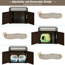 Wooden Cat Litter Box Enclosure Hidden Cat Washroom with Storage Layer by DirectDeals