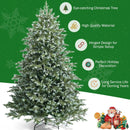 7 Feet Artificial Christmas Tree with 1260 Mixed PE and PVC Tips by LJGDeals