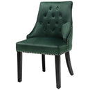 Modern Upholstered Button-Tufted Dining Chair with Naild Trim by LJGDeals