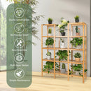 Multifunctional Bamboo Shelf Flower Plant Display Stand by LJGDeals