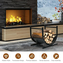 17 Inch U-Shaped Firewood Rack Steel by LJGDeals