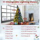 Pre-Lit Snowy Christmas Hinged Tree with Multi-Color Lights by LJGDeals