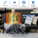 62 x 84 Inch Flannel Heated Electric Blanket with 10 Heating Levels-Gray by LJGDeals