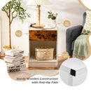 Set of 2 Nightstand with Drawer Cabinet End Side Table Raised Top by LJGDeals