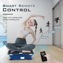 Mini Vibration Fitness Plate Machine with Remote Control and Loop Bands-Blue by LJGDeals