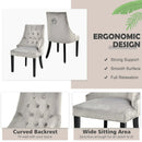 Modern Upholstered Button-Tufted Dining Chair with Naild Trim by LJGDeals