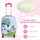 2 Pieces ABS Kids Suitcase Backpack Luggage Set by LJGDeals