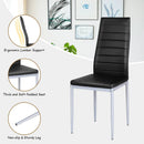 4 pcs PVC Leather Dining Side Chairs Elegant Design by DirectDeals