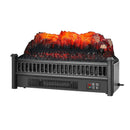 1400W Electric Fireplace Log Heater with Adjustable Flame Brightness-Black by LJGDeals