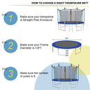 12Ft Replacement Weather-Resistant Trampoline Safety Enclosure Net by LJGDeals