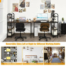 48-Inch Reversible Computer Desk with Storage Shelf by DirectDeals