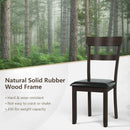 Set of 2 Dining Chairs With Rubber Wood Frame and Upholstered Faux Leather Seat by LJGDeals