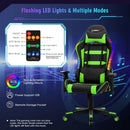 Adjustable Swivel Gaming Chair with LED Lights and Remote by LJGDeals