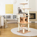 7-Layer Wooden Cat Tree Tall Cat Tower with Sisal Posts and Condo by LJGDeals