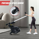 Folding Magnetic Rowing Machine with Monitor Aluminum Rail 8 Adjustable Resistance by LJGDeals