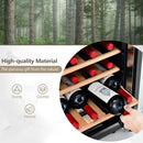 43 Bottle Wine Cooler Refrigerator Dual Zone Temperature Control with 8 Shelves-Black by LJGDeals
