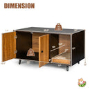 Cat Litter Box Enclosure with Divider and Double Doors by LJGDeals