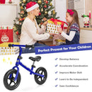 Kids No Pedal Balance Bike with Adjustable Handlebar and Seat-Blue by LJGDeals