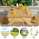 3-in-1 Kids Picnic Table Wooden Outdoor Water Sand Table with Play Boxes by LJGDeals