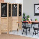 4-Panel Folding Privacy Room Divider Screen with Chalkboard by LJGDeals