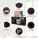 59 Inch TV Stand Media Center Console Cabinet with Barn Door for TV's 65 Inch by LJGDeals