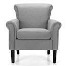 Upholstered Fabric Accent Chair with Adjustable Foot Pads by LJGDeals