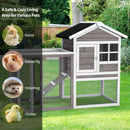 2-Story Wooden Rabbit Hutch with Running Area by LJGDeals