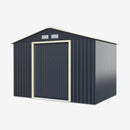 9 x 6 Feet Metal Storage Shed for Garden and Tools-Gray by LJGDeals