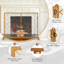 2-Panel Fireplace Screen Folding Metal Fire Place Safety Fence with Magnetic Doors by LJGDeals