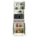 3-Door 71 Inch Kitchen Buffet Pantry Storage Cabinet with Hutch and Adjustable Shelf by LJGDeals