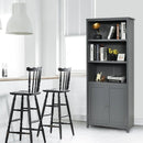Bookcase Shelving Storage Wooden Cabinet Unit Standing Display Bookcase with Doors by LJGDeals