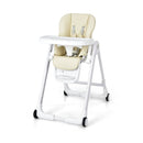 Baby Folding Convertible High Chair with Wheels and Adjustable Height by LJGDeals