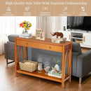 Console Table with Drawer Storage Shelf for Entryway Hallway by LJGDeals