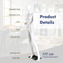 5.8 ft Plastic Female Mannequin Adjustable Detachable Manikin with Metal Stand by LJGDeals