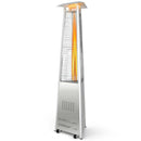 42 000 BTU Stainless Steel Pyramid Patio Heater With Wheels by LJGDeals