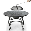 35.5 Feet Patio Fire Pit Dining Table With Cooking BBQ Grate by LJGDeals