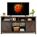 59 Inch Sliding Barn Door TV Stand with Adjustable Shelves for TVs up to 65 Inch by DirectDeals