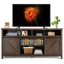 59 Inch Sliding Barn Door TV Stand with Adjustable Shelves for TVs up to 65 Inch by LJGDeals