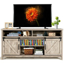 59 Inch Sliding Barn Door TV Stand with Adjustable Shelves for TVs up to 65 Inch by LJGDeals