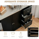Kitchen Island 2-Door Storage Cabinet with Drawers and Stainless Steel Top by LJGDeals