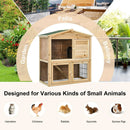 35 Inch Wooden Chicken Coop with Ramp by LJGDeals