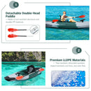 Sit-on-Top Fishing Kayak Boat With Fishing Rod Holders and Paddle-Gray by LJGDeals