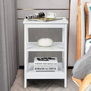 3-Tier X-Design Nightstands with Storage Shelves for Living Room Bedroom by LJGDeals