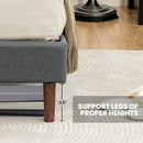 Upholstered Bed Frame with Adjustable Diamond Button Headboard by LJGDeals