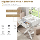 Modern X-Shaped Nightstand with Drawer for Living Room Bedroom by LJGDeals