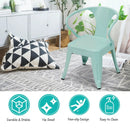 Set of 2 Steel Armchair Stackable Kids Chairs-Green by LJGDeals